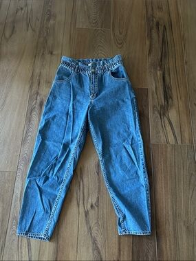Zara high-waisted paper bag jeans